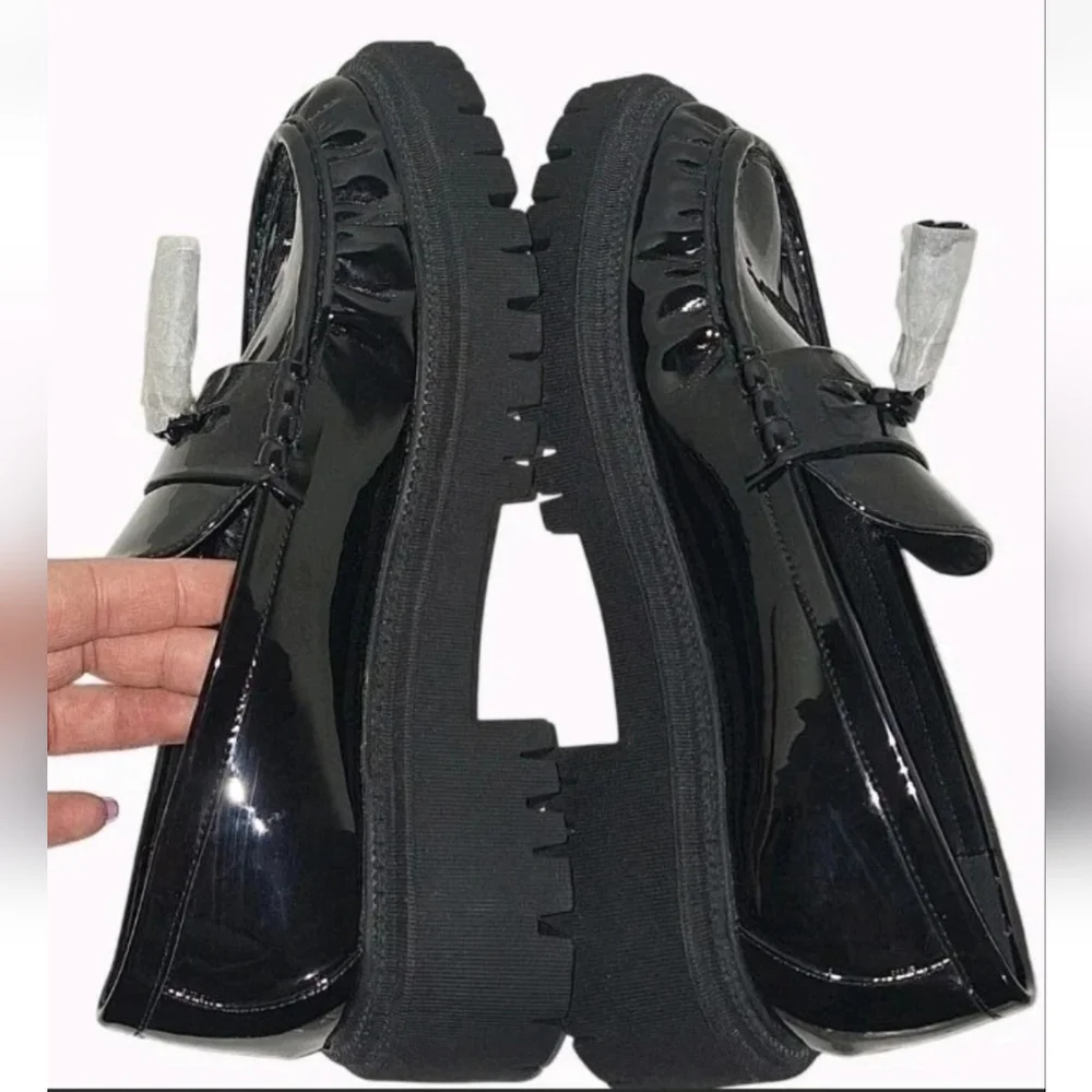 ShuShop Taylor Faux Patent Leather Mules Clogs Womens Size 7.5 Platform Shoes